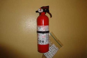 Extinguisher included. Check!