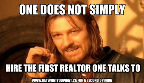 don't hire the first realtor