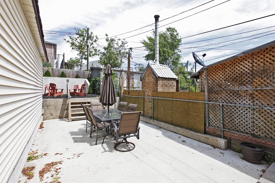 Side Patio 12 Bushey Avenue Toronto Triplex