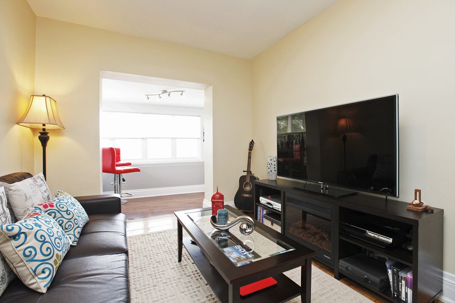 Upper Unit Living Room 12 Bushey Avenue Triplex Toronto