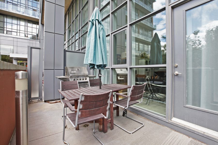 Liberty Village 2 storey loft for sale Toronto Patio 3