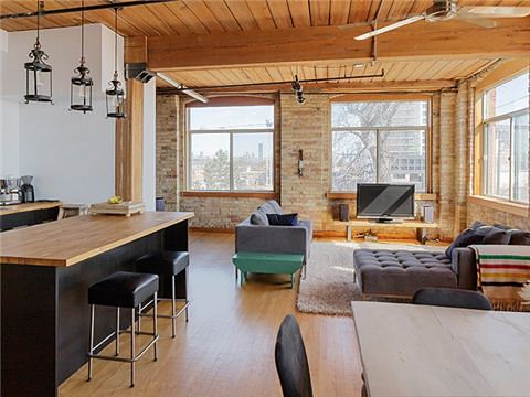 Noble Street Loft for Sale Toronto Living room