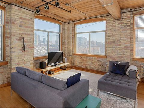 Noble Street Toronto Loft for Sale Living room