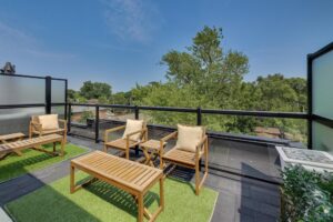 441 Jane St #410 view of the treetops from the roof deck